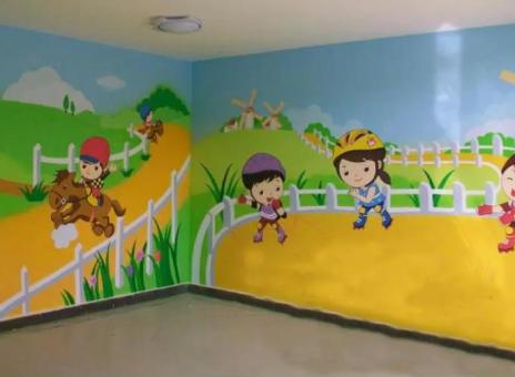 王屋幼儿园墙体彩绘制作流程及注意事项