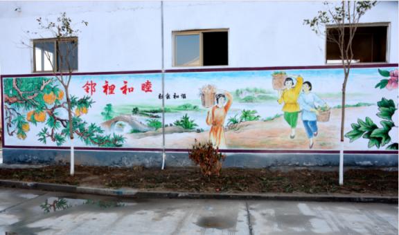 王屋乡镇文化墙 乡风文明焕发新活力